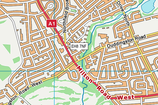 EH8 7NF map - OS VectorMap District (Ordnance Survey)