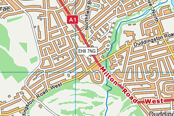 EH8 7NG map - OS VectorMap District (Ordnance Survey)