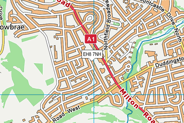 EH8 7NH map - OS VectorMap District (Ordnance Survey)