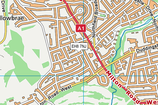 EH8 7NJ map - OS VectorMap District (Ordnance Survey)