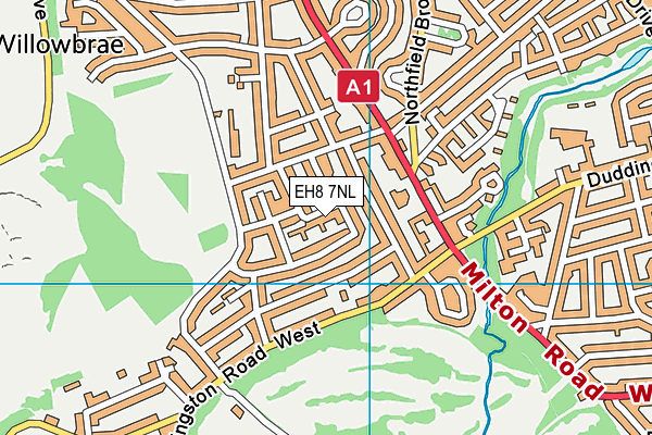 EH8 7NL map - OS VectorMap District (Ordnance Survey)