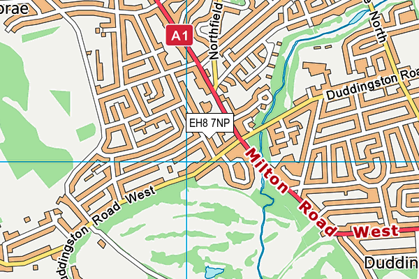 EH8 7NP map - OS VectorMap District (Ordnance Survey)