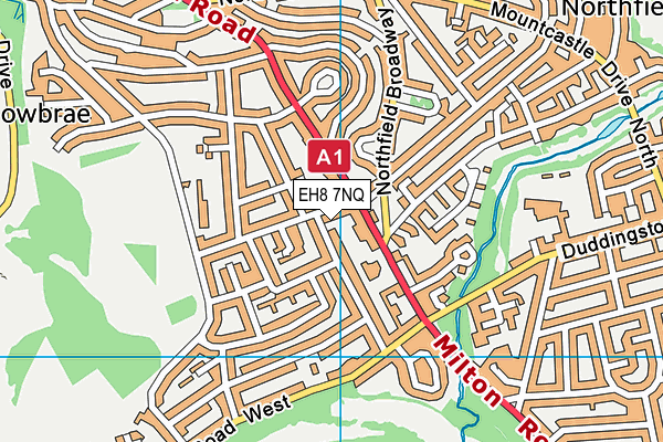 EH8 7NQ map - OS VectorMap District (Ordnance Survey)