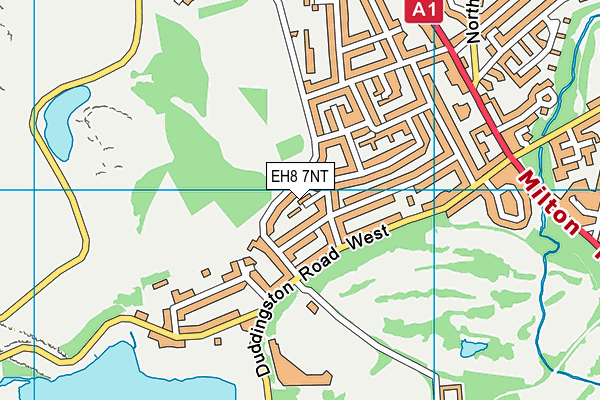 EH8 7NT map - OS VectorMap District (Ordnance Survey)