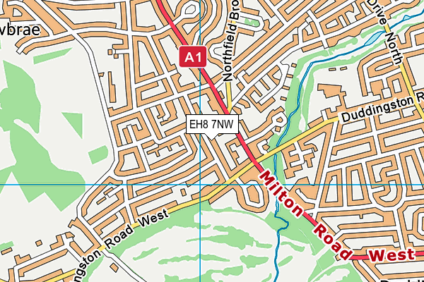 EH8 7NW map - OS VectorMap District (Ordnance Survey)