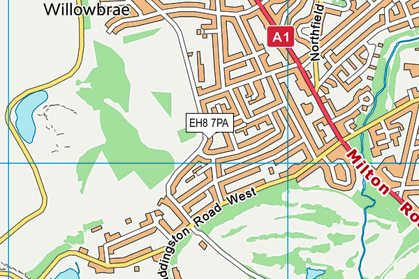EH8 7PA map - OS VectorMap District (Ordnance Survey)