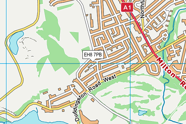 EH8 7PB map - OS VectorMap District (Ordnance Survey)