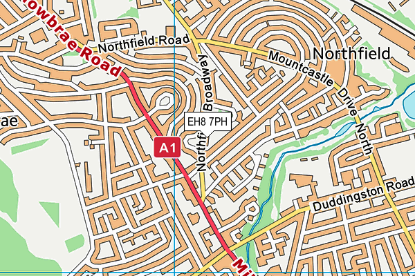 EH8 7PH map - OS VectorMap District (Ordnance Survey)