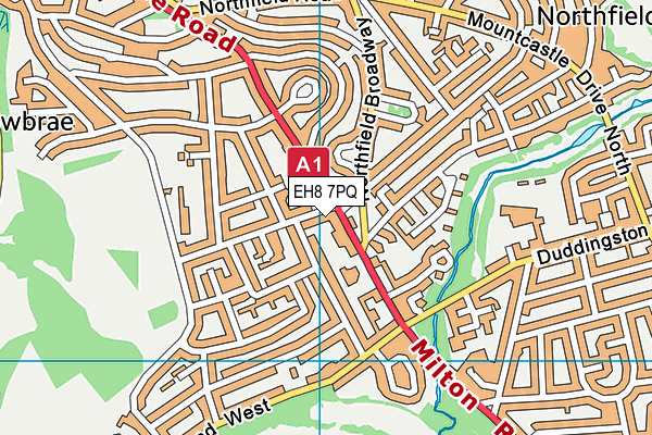 EH8 7PQ map - OS VectorMap District (Ordnance Survey)