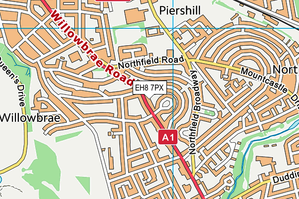 EH8 7PX map - OS VectorMap District (Ordnance Survey)