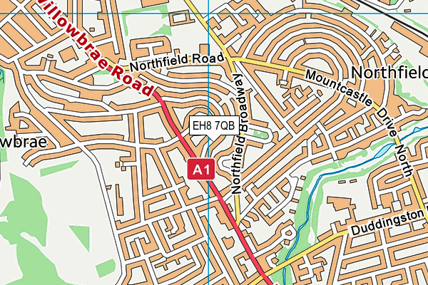 EH8 7QB map - OS VectorMap District (Ordnance Survey)