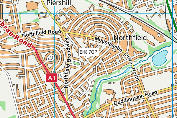 EH8 7QP map - OS VectorMap District (Ordnance Survey)