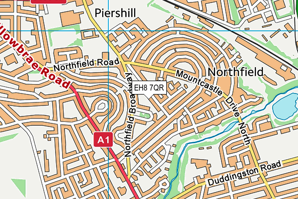 EH8 7QR map - OS VectorMap District (Ordnance Survey)