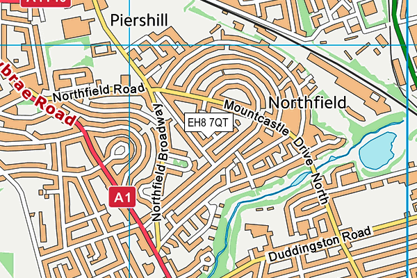 EH8 7QT map - OS VectorMap District (Ordnance Survey)