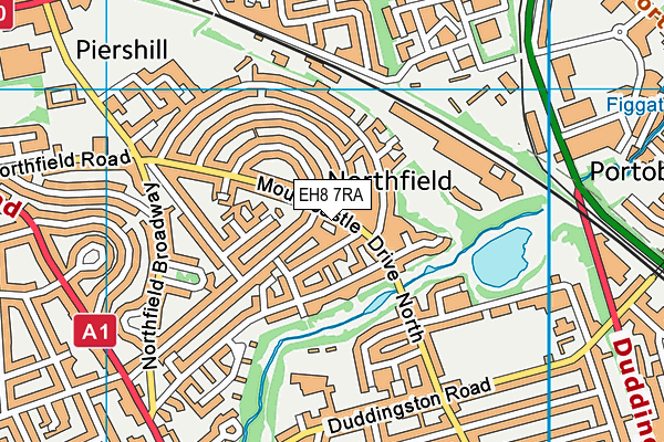 EH8 7RA map - OS VectorMap District (Ordnance Survey)