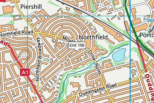 EH8 7RB map - OS VectorMap District (Ordnance Survey)