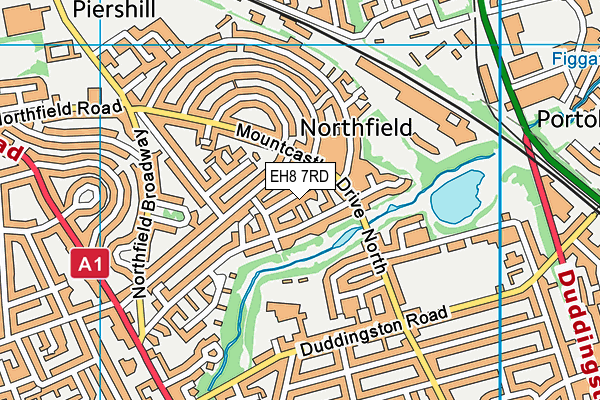 EH8 7RD map - OS VectorMap District (Ordnance Survey)
