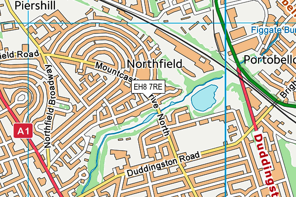 EH8 7RE map - OS VectorMap District (Ordnance Survey)