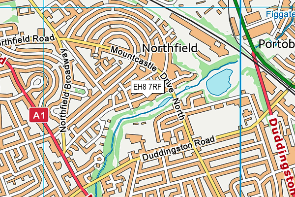 EH8 7RF map - OS VectorMap District (Ordnance Survey)