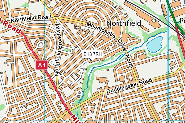 EH8 7RH map - OS VectorMap District (Ordnance Survey)