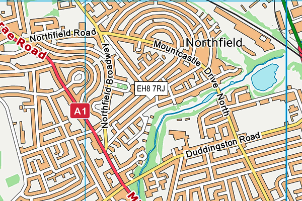 EH8 7RJ map - OS VectorMap District (Ordnance Survey)