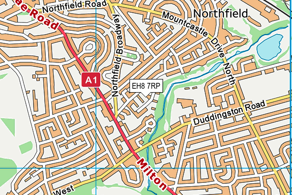 EH8 7RP map - OS VectorMap District (Ordnance Survey)