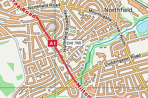 EH8 7RR map - OS VectorMap District (Ordnance Survey)