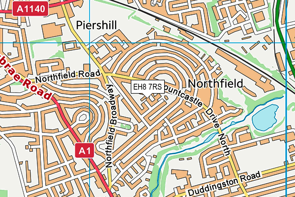 EH8 7RS map - OS VectorMap District (Ordnance Survey)