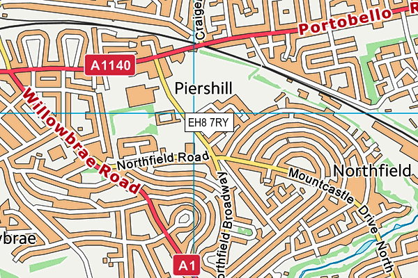 EH8 7RY map - OS VectorMap District (Ordnance Survey)