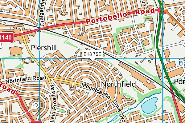 EH8 7SE map - OS VectorMap District (Ordnance Survey)