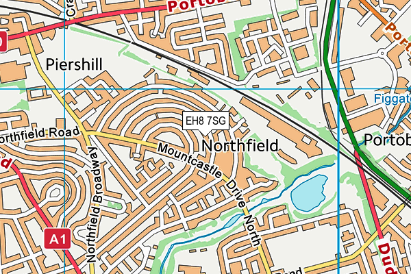 EH8 7SG map - OS VectorMap District (Ordnance Survey)