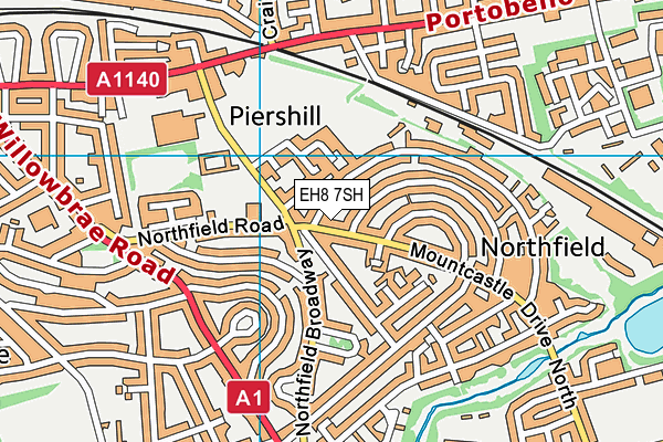 EH8 7SH map - OS VectorMap District (Ordnance Survey)