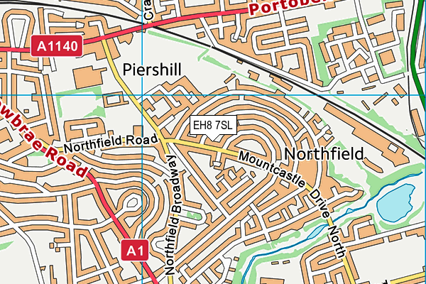 EH8 7SL map - OS VectorMap District (Ordnance Survey)