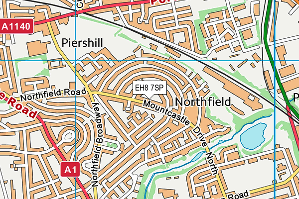 EH8 7SP map - OS VectorMap District (Ordnance Survey)