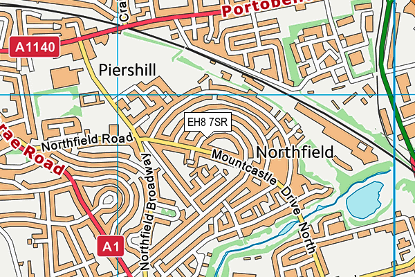 EH8 7SR map - OS VectorMap District (Ordnance Survey)