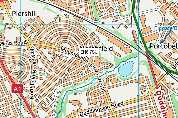 EH8 7SU map - OS VectorMap District (Ordnance Survey)