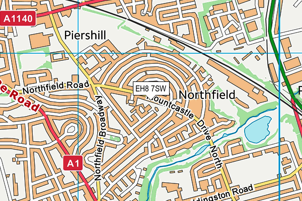 EH8 7SW map - OS VectorMap District (Ordnance Survey)