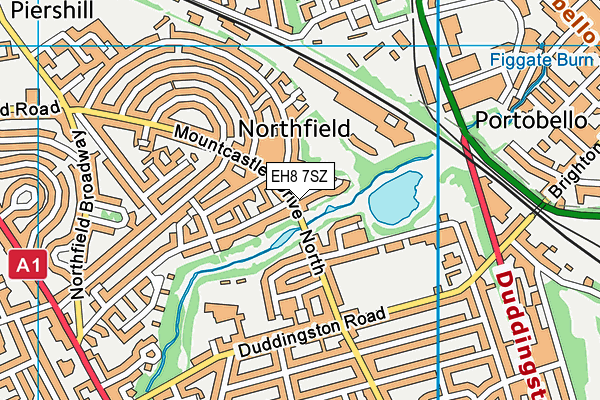 EH8 7SZ map - OS VectorMap District (Ordnance Survey)