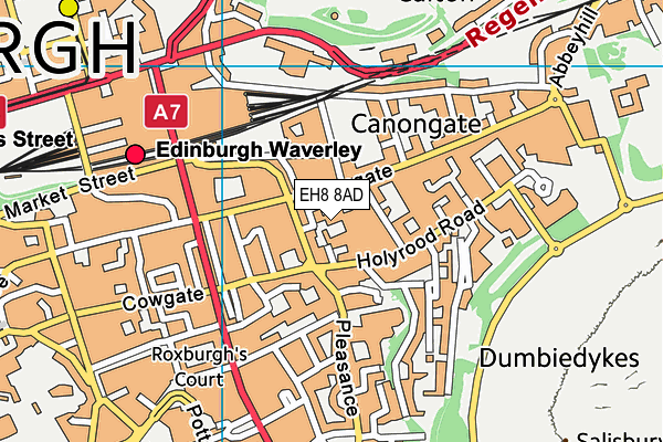 EH8 8AD map - OS VectorMap District (Ordnance Survey)