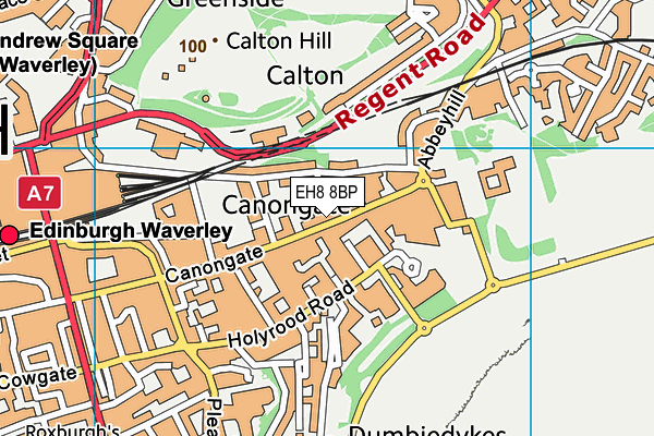 EH8 8BP map - OS VectorMap District (Ordnance Survey)