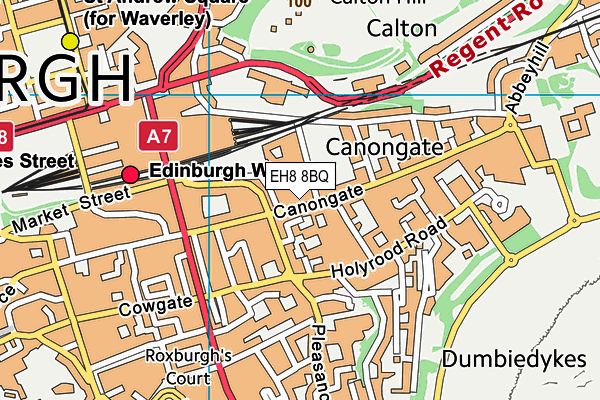 EH8 8BQ map - OS VectorMap District (Ordnance Survey)