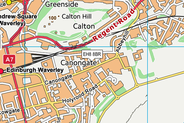 EH8 8BR map - OS VectorMap District (Ordnance Survey)