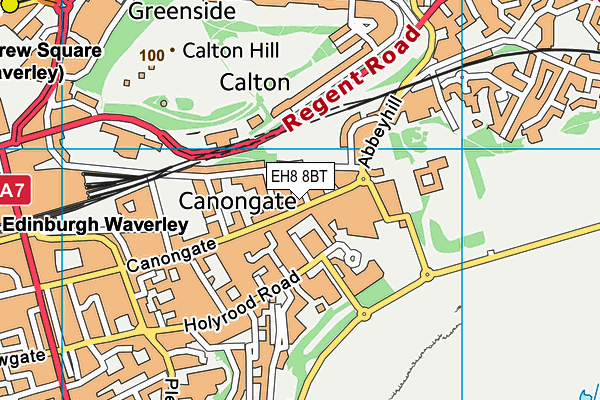 EH8 8BT map - OS VectorMap District (Ordnance Survey)