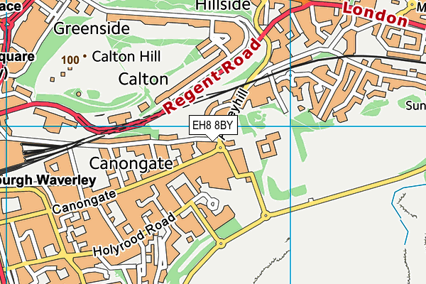 EH8 8BY map - OS VectorMap District (Ordnance Survey)