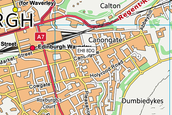 EH8 8DQ map - OS VectorMap District (Ordnance Survey)