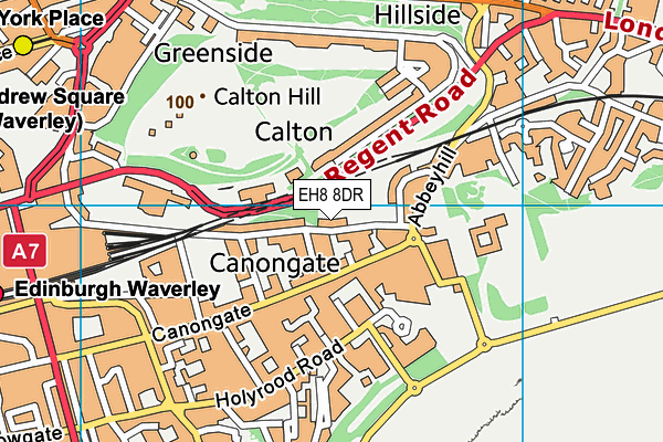 EH8 8DR map - OS VectorMap District (Ordnance Survey)