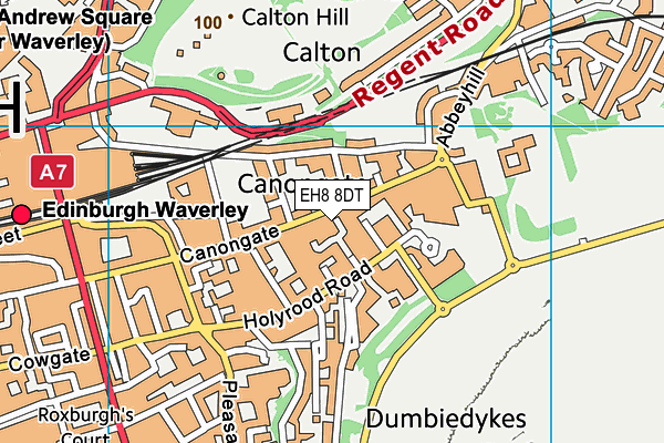 EH8 8DT map - OS VectorMap District (Ordnance Survey)