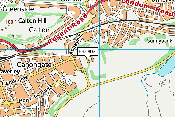 EH8 8DX map - OS VectorMap District (Ordnance Survey)