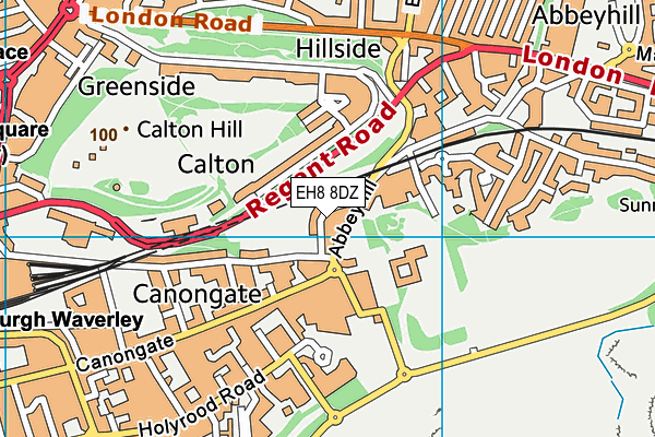 EH8 8DZ map - OS VectorMap District (Ordnance Survey)