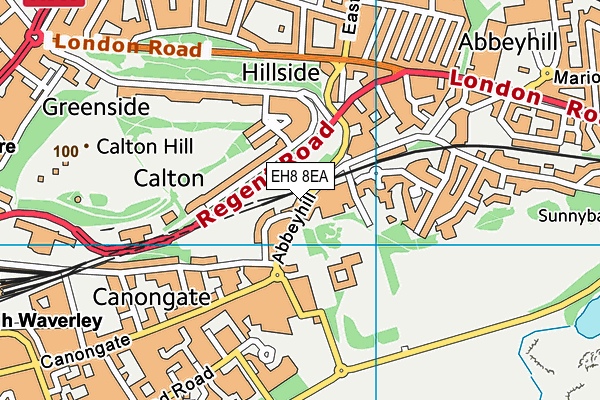 EH8 8EA map - OS VectorMap District (Ordnance Survey)